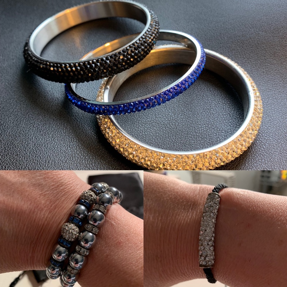 Set of 6 Mix & Match Austrian Crystal Bracelets